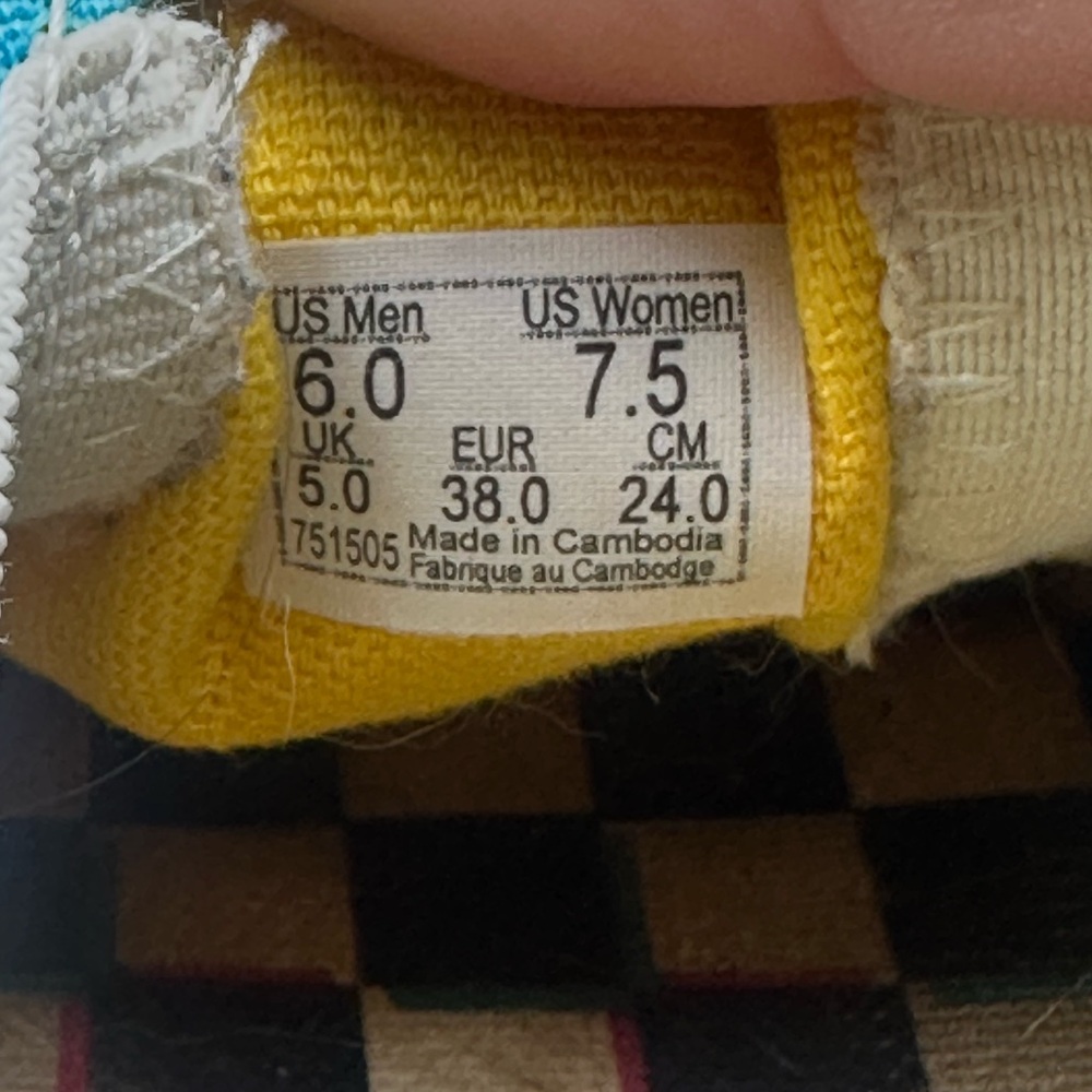 Vans Slip On Checkerboard Multicolor Unisex Y2K Retro Skate Grunge | M6 W7.5 - Picture 11 of 12